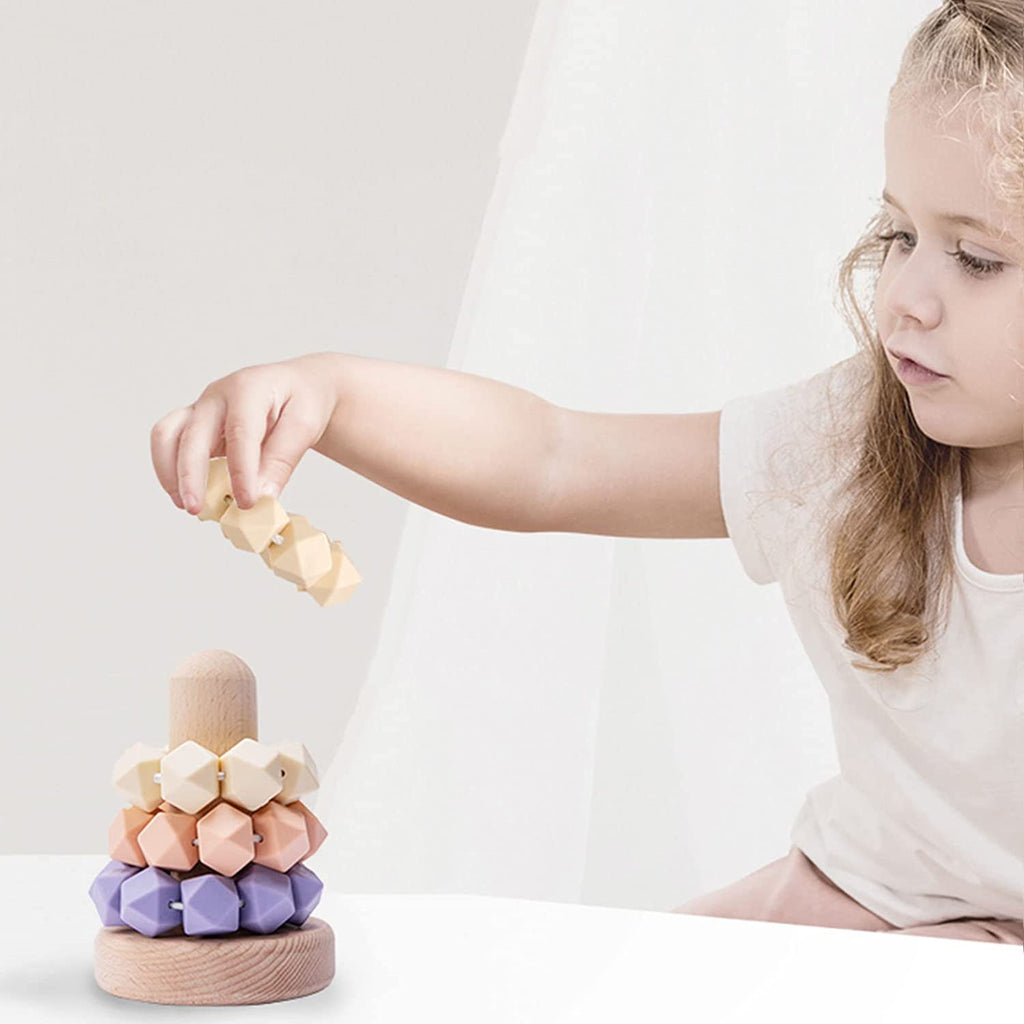 Silicone Stacking Ring Stacker Toddler Teething Toy X7772