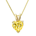 14k Yellow Gold Solitaire Moissanite Pendant with 18" Chain N120