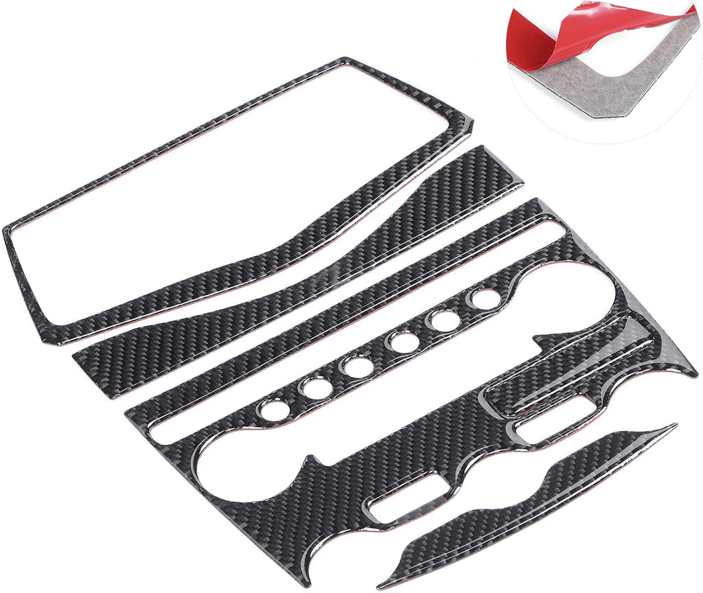 Console AC CD Panel Cover Carbon Fiber Pack of 2 D83421