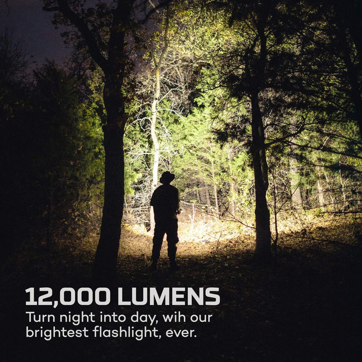 12K lumen rechargeable adjustable beam LED flashlight with USB powered LED reading light bundle E728042