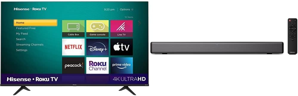 50-Inch 4K UHD Smart Roku TV with 2.1ch Sound Bar P5491