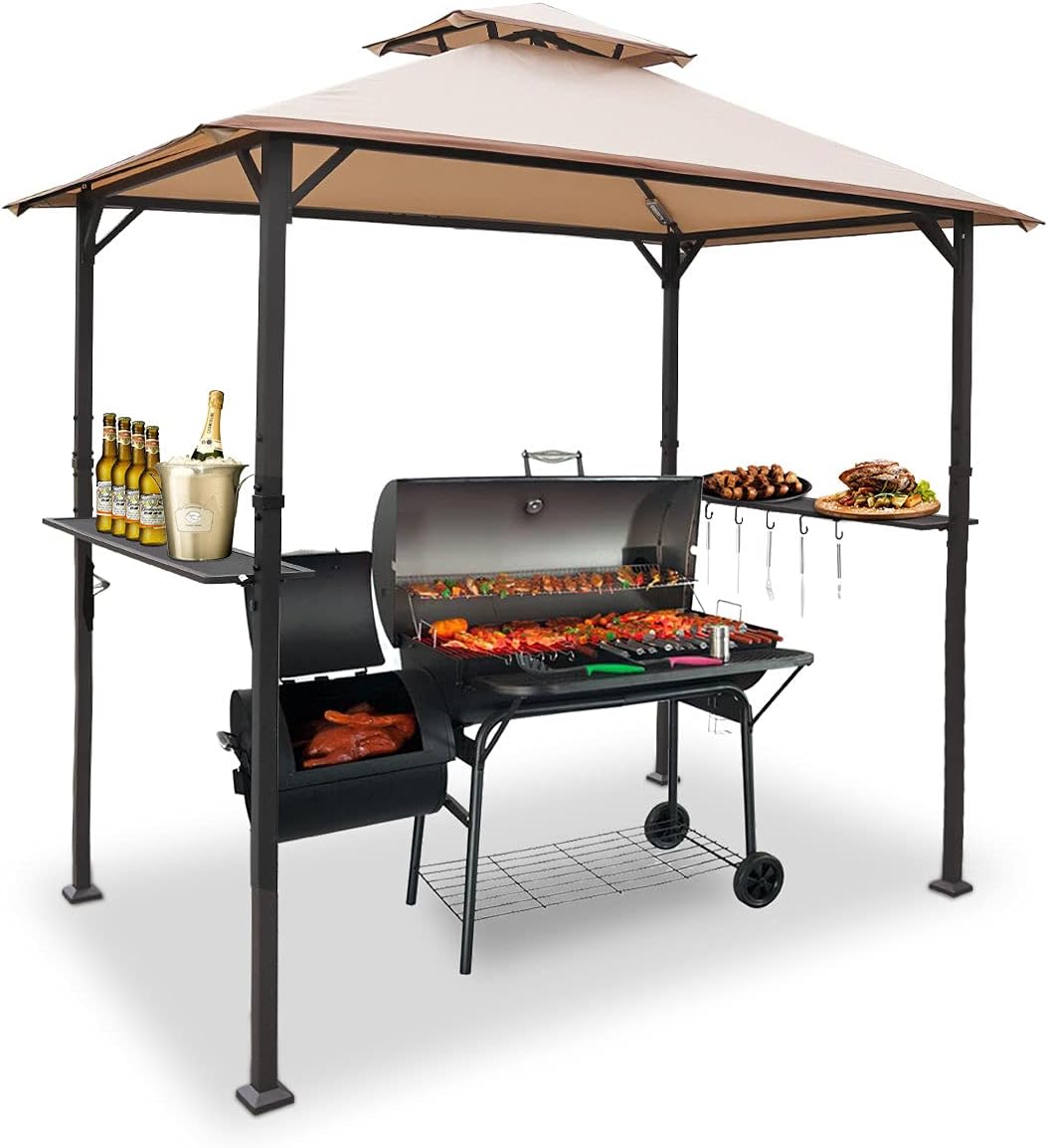 8'x5' Grill Gazebo BBQ Patio Shelter Canopy Y461225