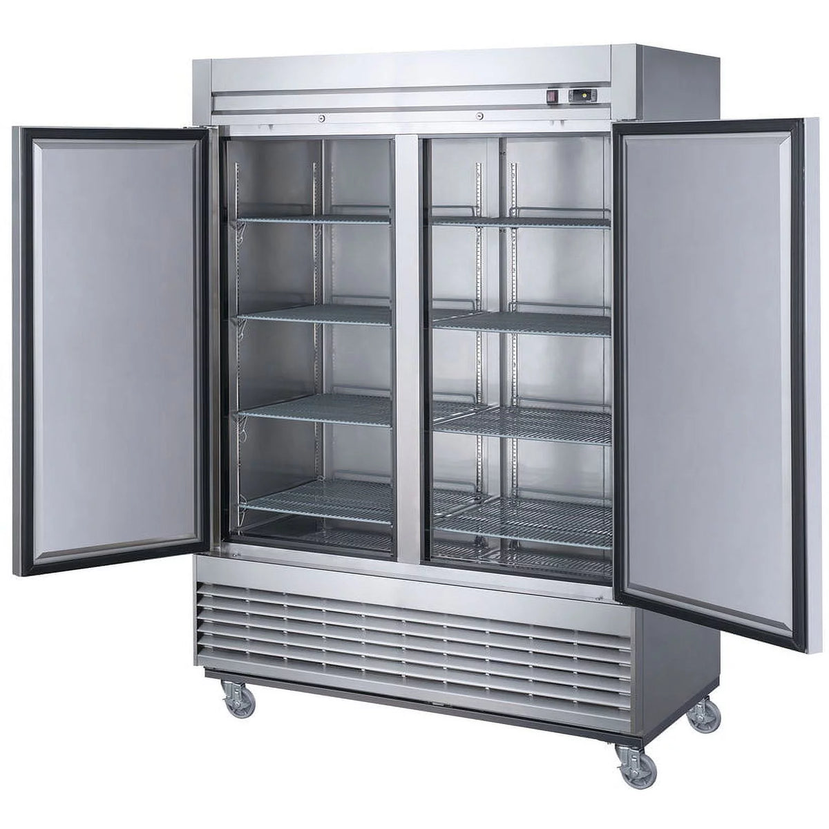 55 in. Two Door Upright Reach-in Freezer in Stainless Steel 40.7 Cu. Ft. N24648