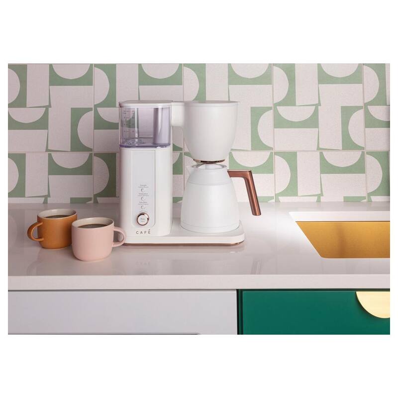 10 Cup Matte White Drip Coffee Maker with Thermal Carafe K479327