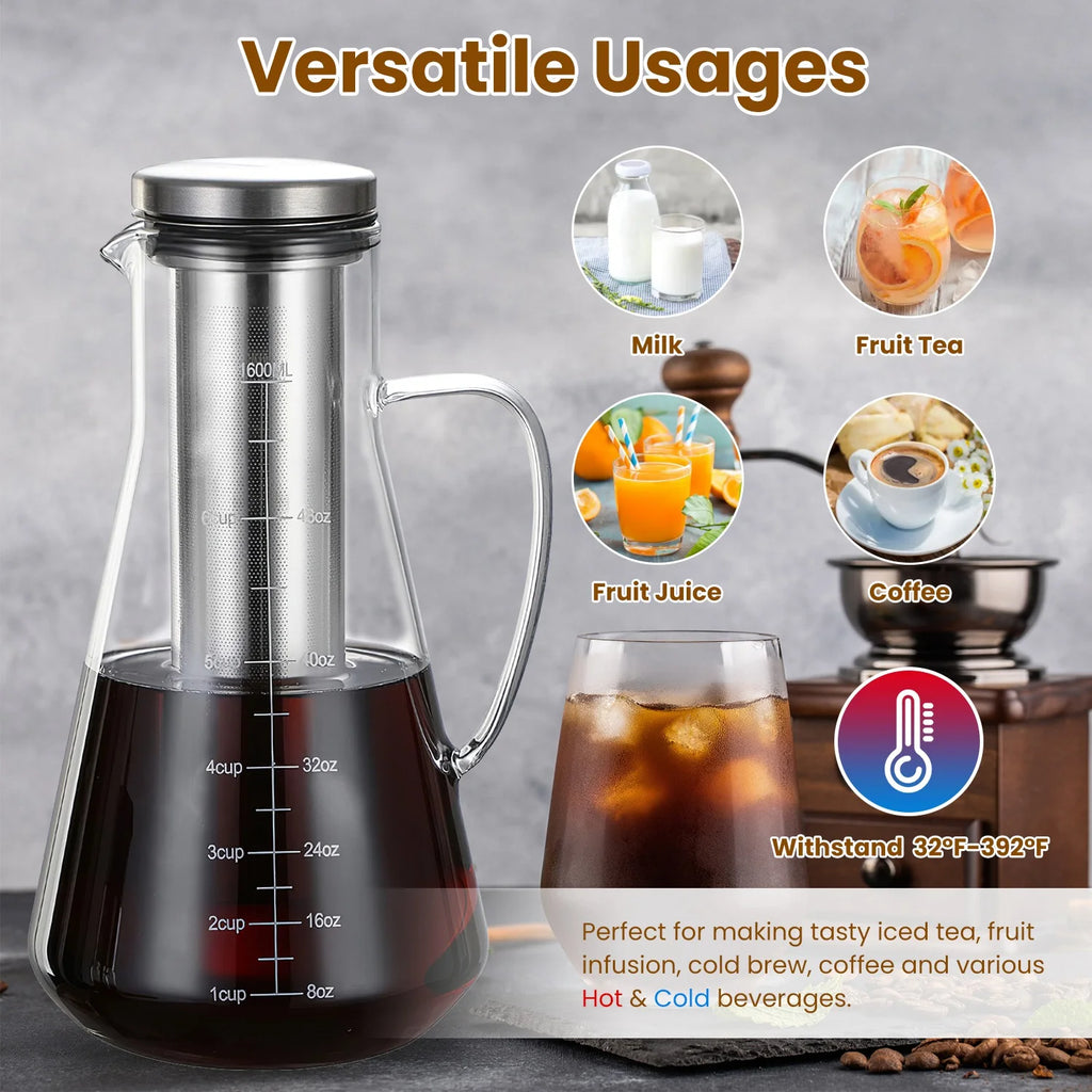 Cold Brew Coffee Maker Glass Pitcher with Filter U472