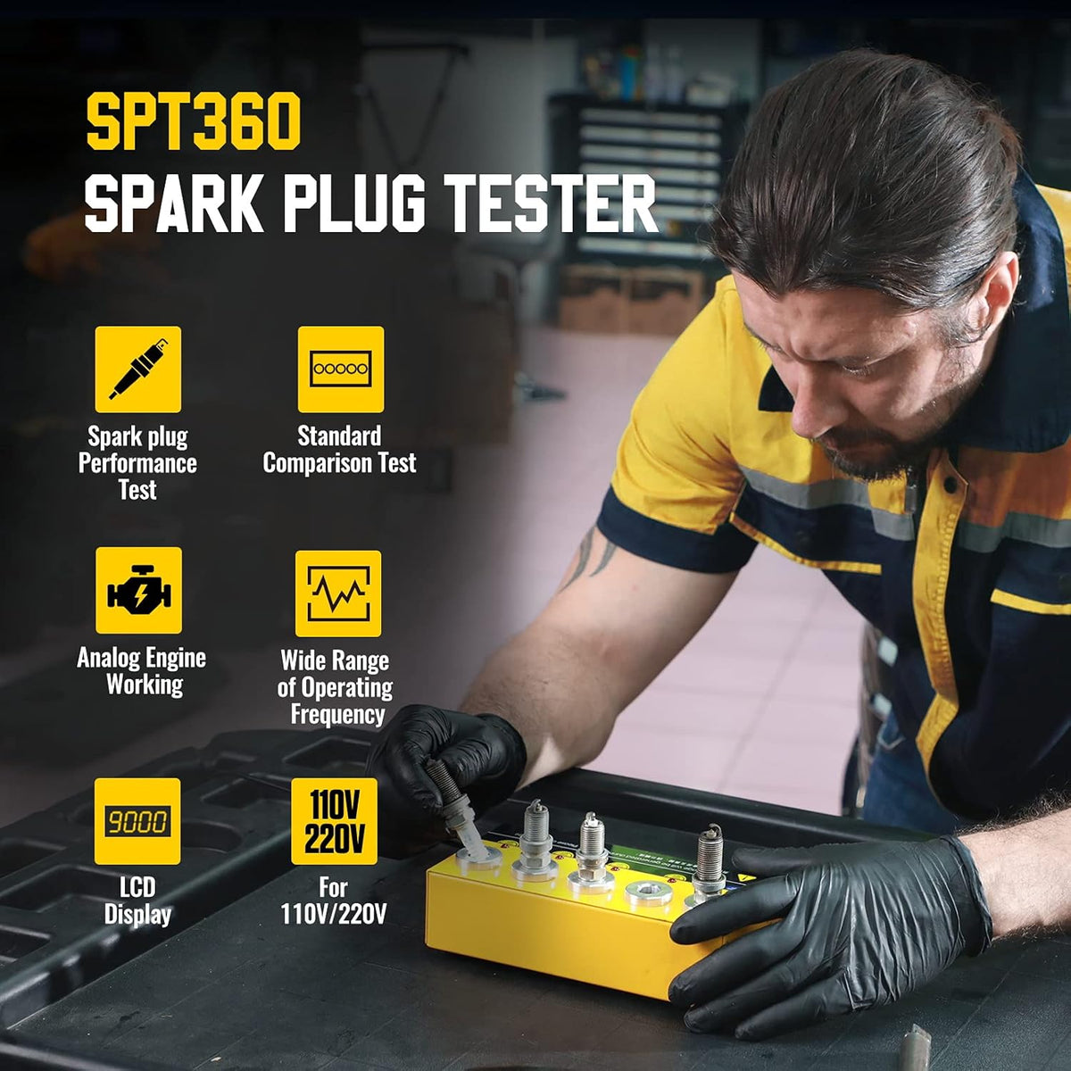 Car Spark Plug Tester with Adjustable 5Holes Detector I905