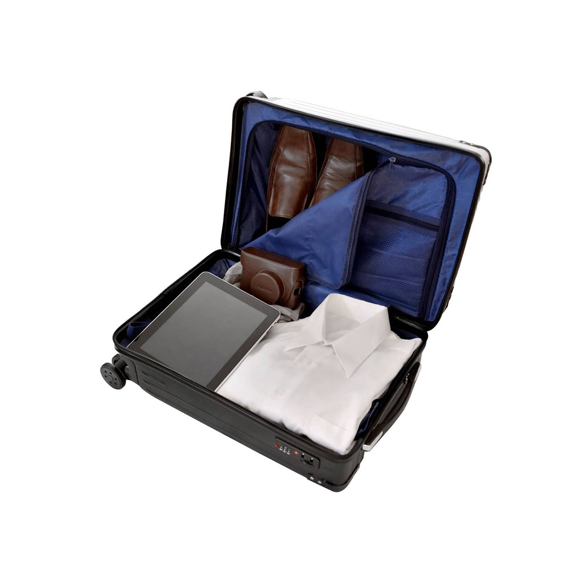 White Carry on Suitcase Q74778