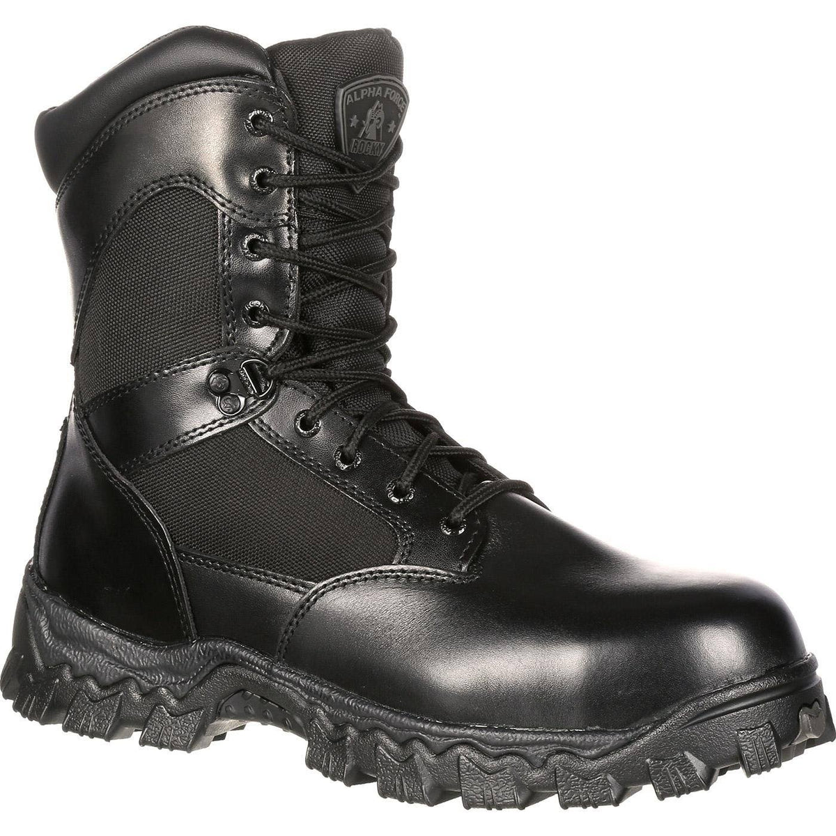 Black 8 inch Alpha Force Work Boots D96870