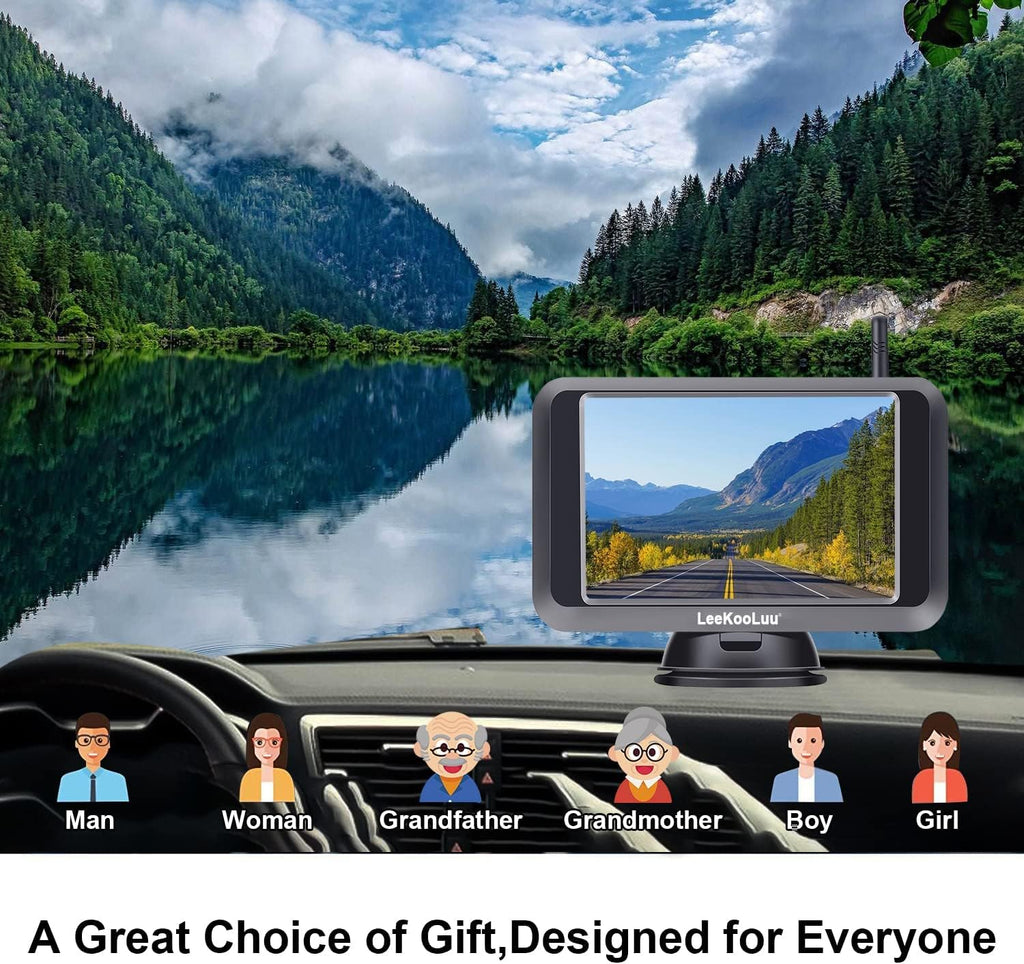 Wireless Backup Camera System with 5'' Monitor Night Vision Two Channels Pack of 2 Z15872