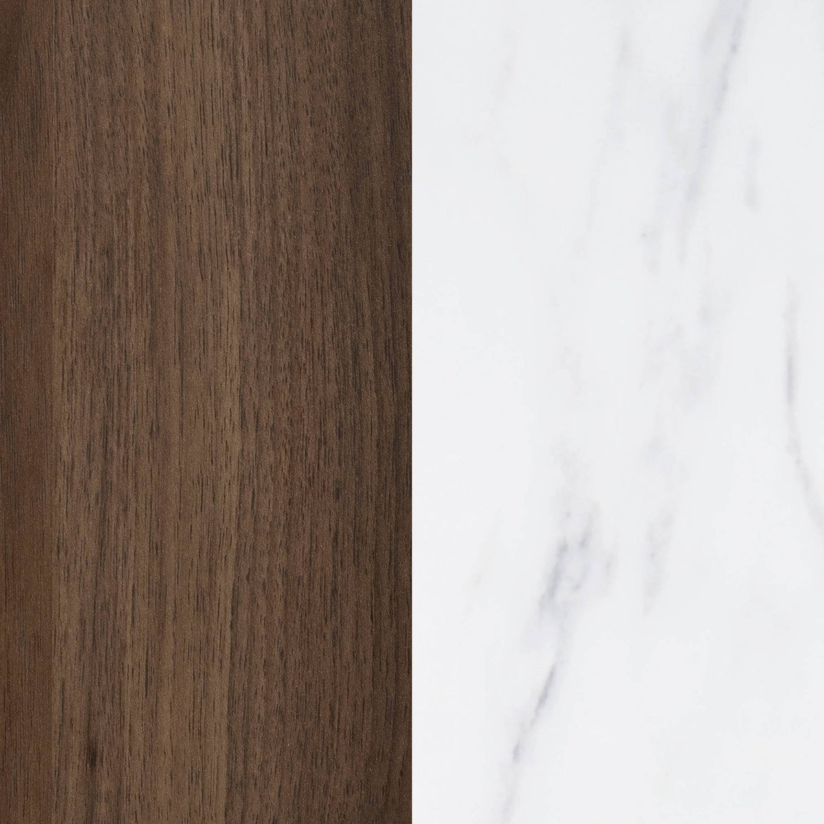 Buffet with Storage in Natural Walnut and Faux Carrara Marble E4949