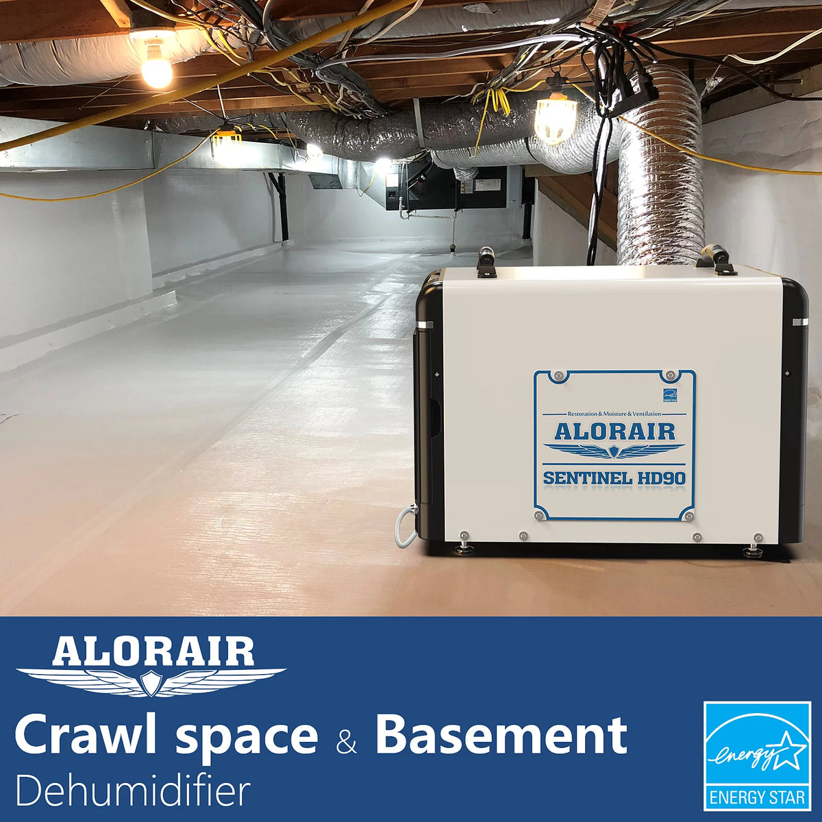 198 Pints Crawl Space Dehumidifier with Drain Hose Y970