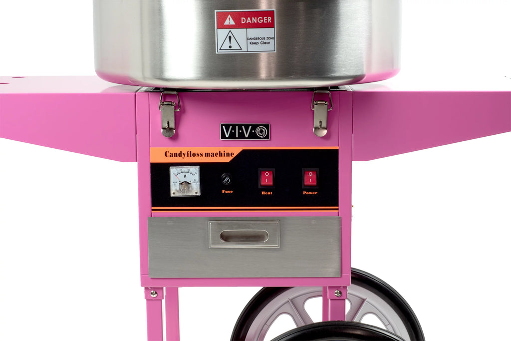 Pink Electric Cotton Candy Machine with Cart Stand M905