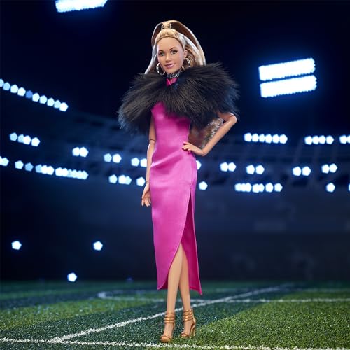 Keeley Doll with Pink Dress and Faux Fur Shawl B159
