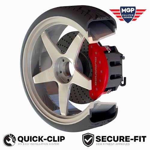 Red Powder Coated Aluminum Brake Caliper Covers Set of 4 S8055