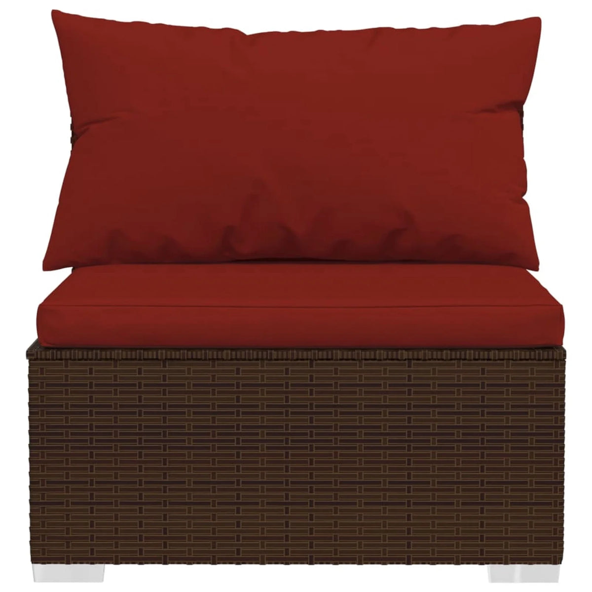 2 Piece Poly Rattan Patio Furniture Set with Cushions B403473