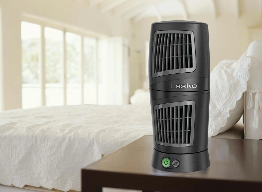 12 Twist-Top Desktop Tower Fan with 3 Speeds, Black X7545