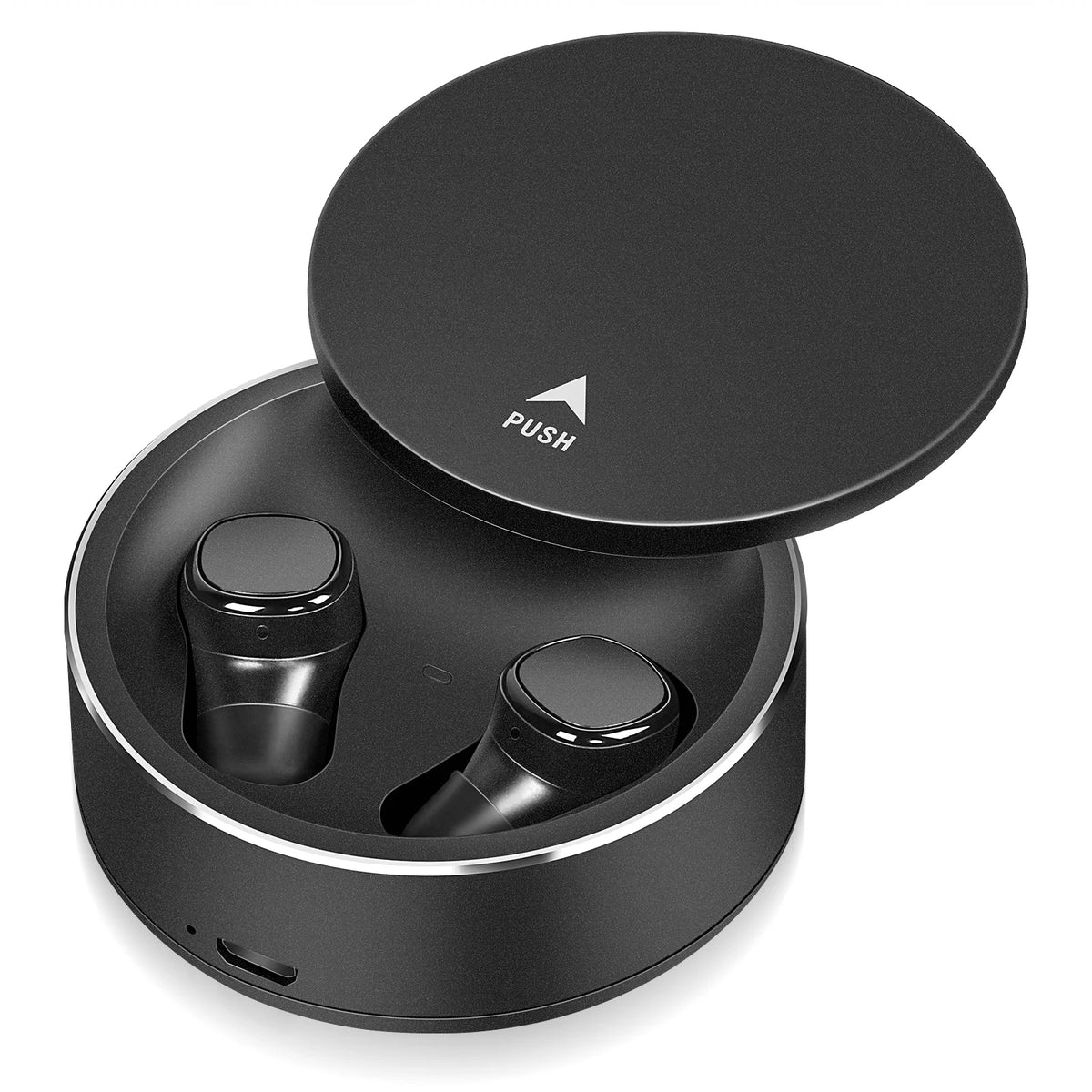Black True Wireless Earbuds with Mic T6356