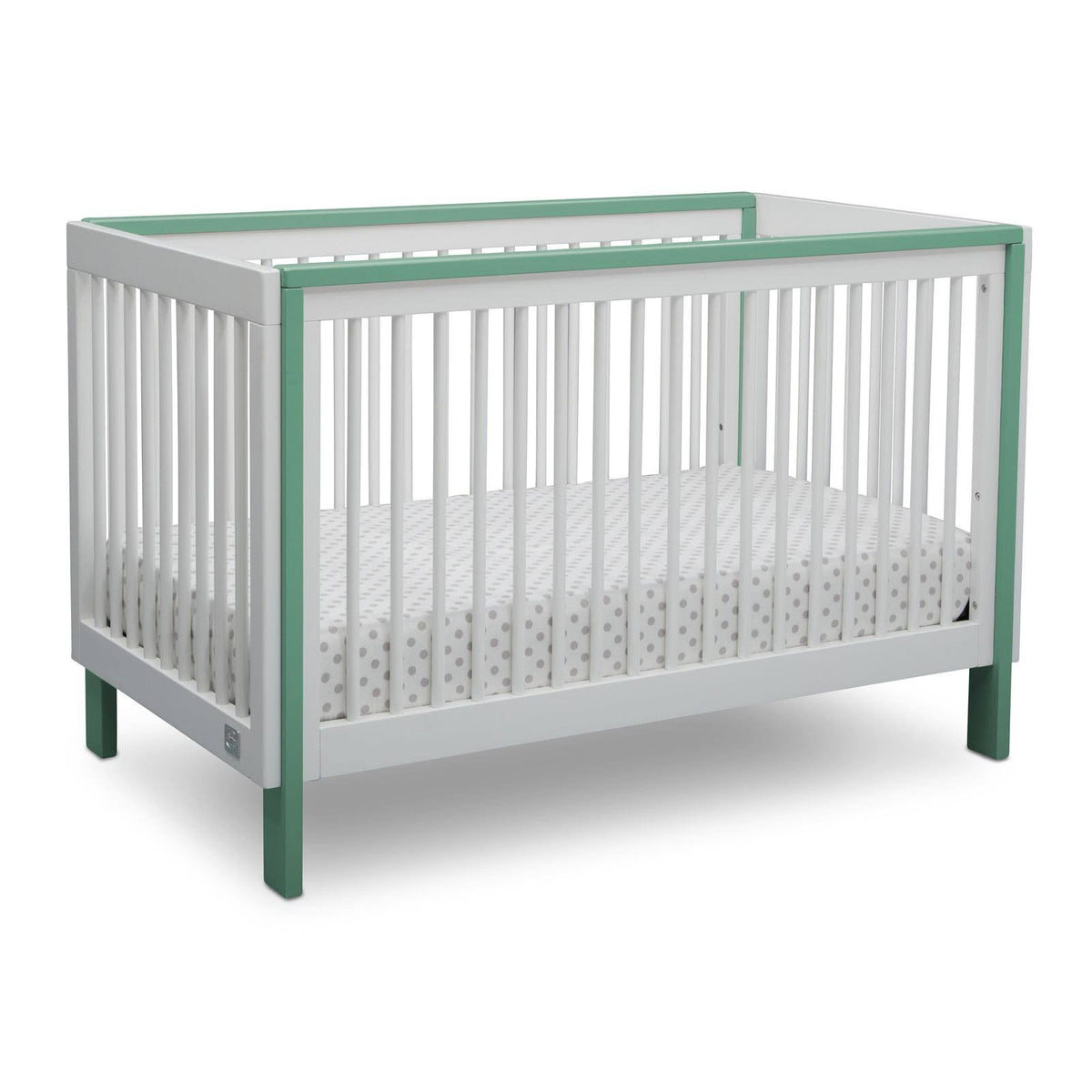 3-in-1 Convertible Crib Bianca White with Aqua R808813