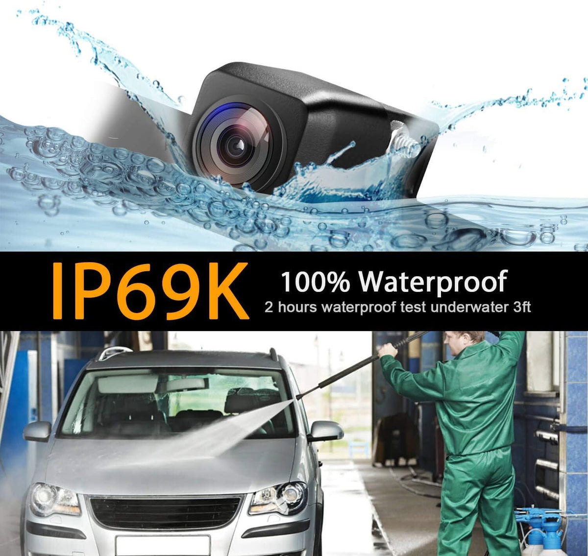 Reversing Camera Integrated in Number Plate Light for Toyota Land Cruiser Prado J265