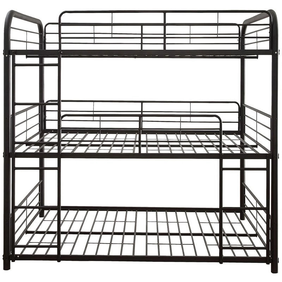Full Triple Metal Bunk Bed in Sandy Black I841622