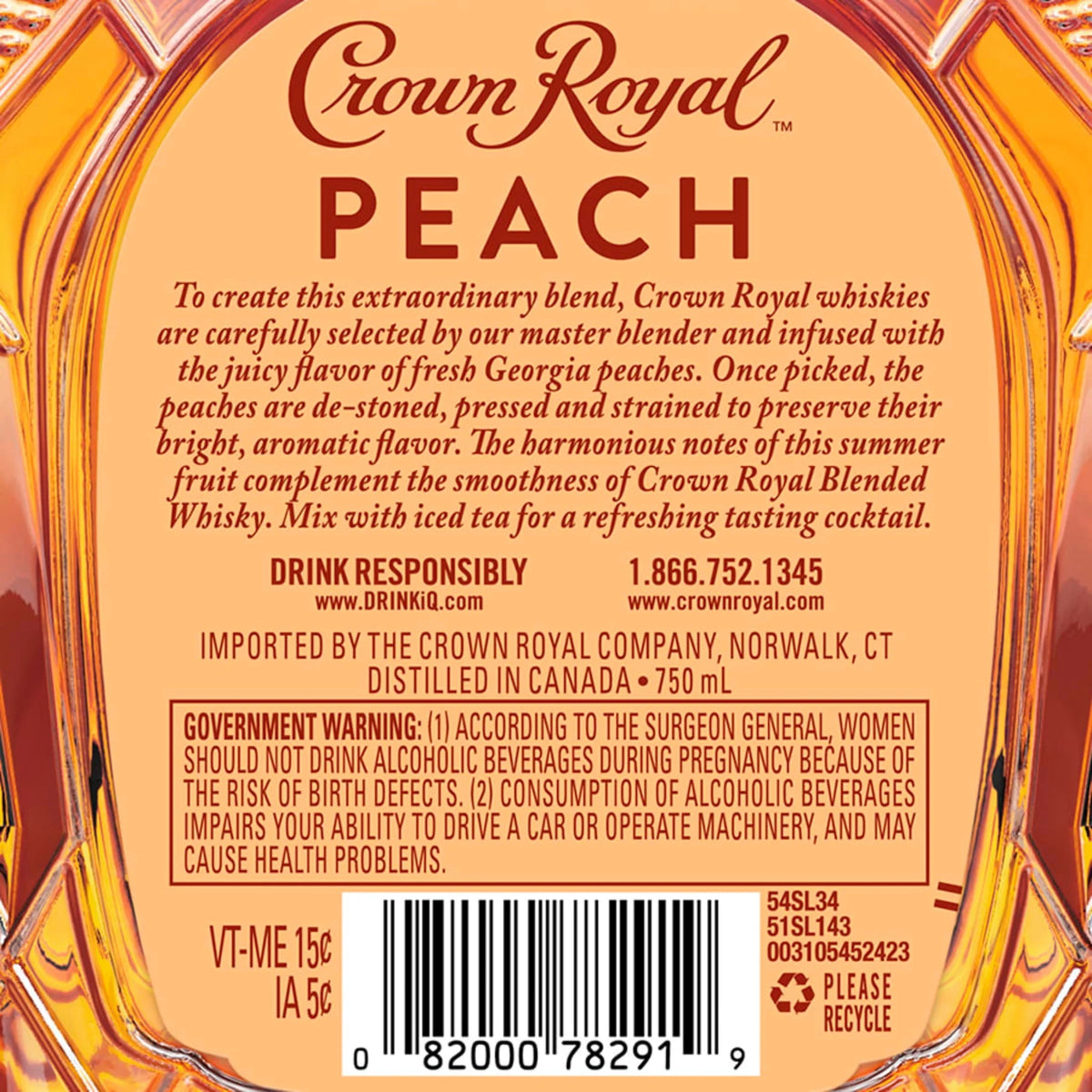 Peach Flavored Whisky 750 mL K6453