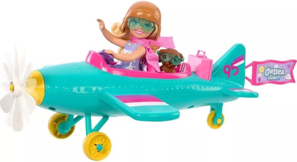 2-Seater Aircraft Playset with 7 Accessories V206485