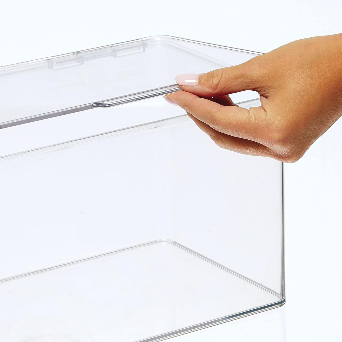 Clear 8 Pack Stackable Plastic Storage Bin with Lid Y20281