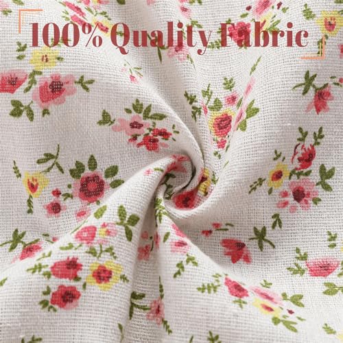 Beige Cotton Linen Tier Curtain 36 Inch Long 1 Panel G40741