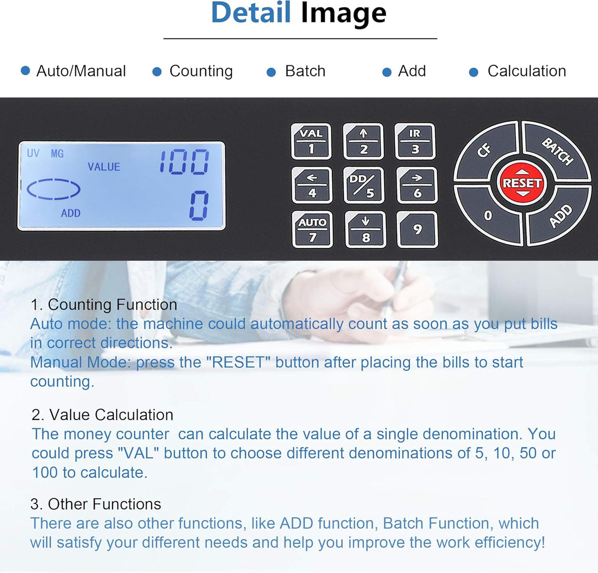Money Counter with Counterfeit Detection V490769