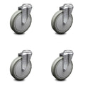 Gray Poly Swivel Caster Set of 4 H4666
