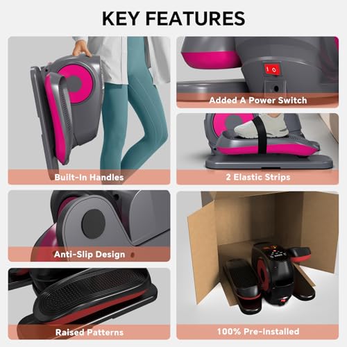Under Desk Elliptical Machine with 16 Adjustable Speed X58795