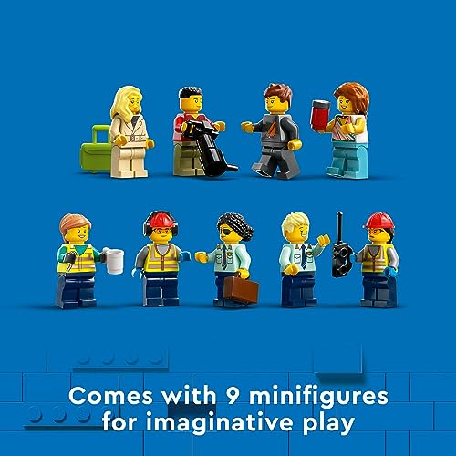 Passenger Airplane Building Toy Set with 9 Minifigures R670469