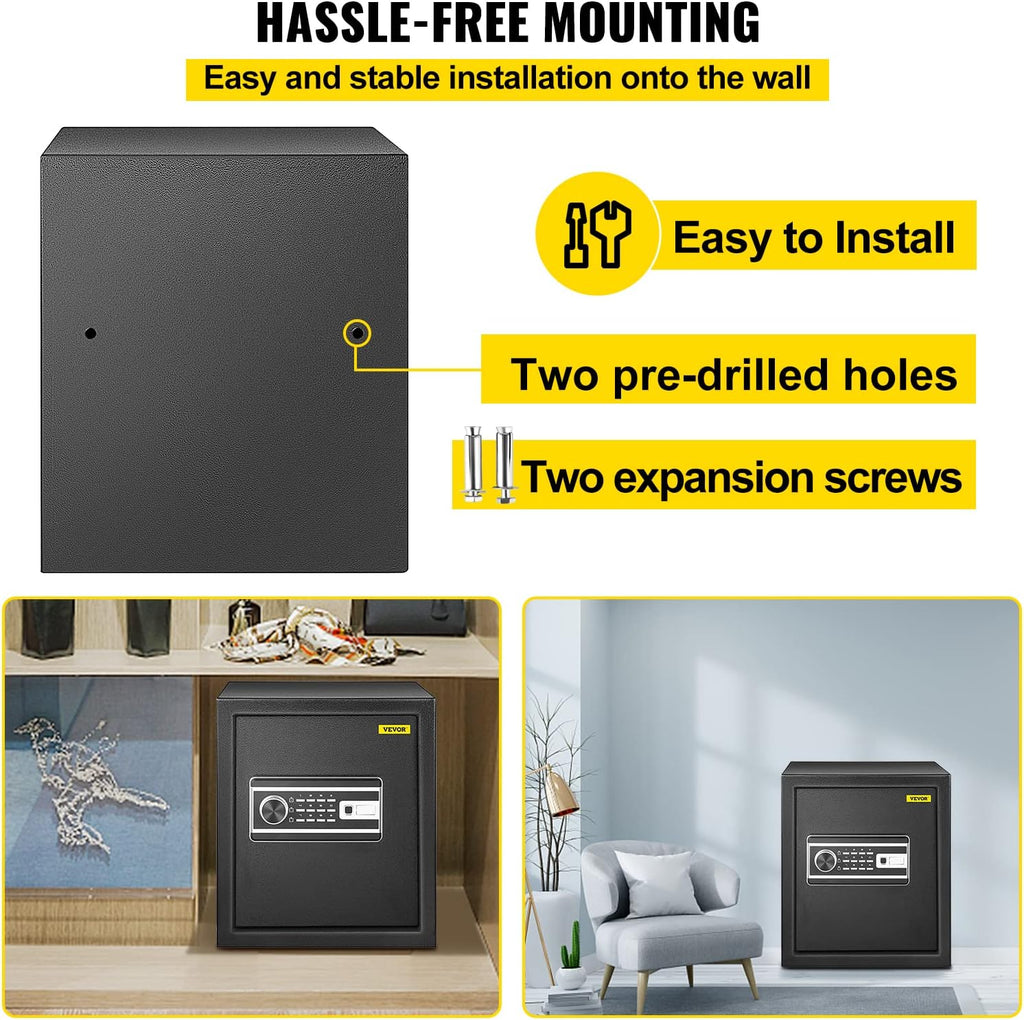 1.7 Cubic Feet Electronic Security Safe with Fingerprint Lock T298