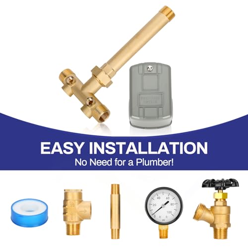 Pressure Tank Tee Kit with 1" Tee & 40-60Psi Pressure Switch E476