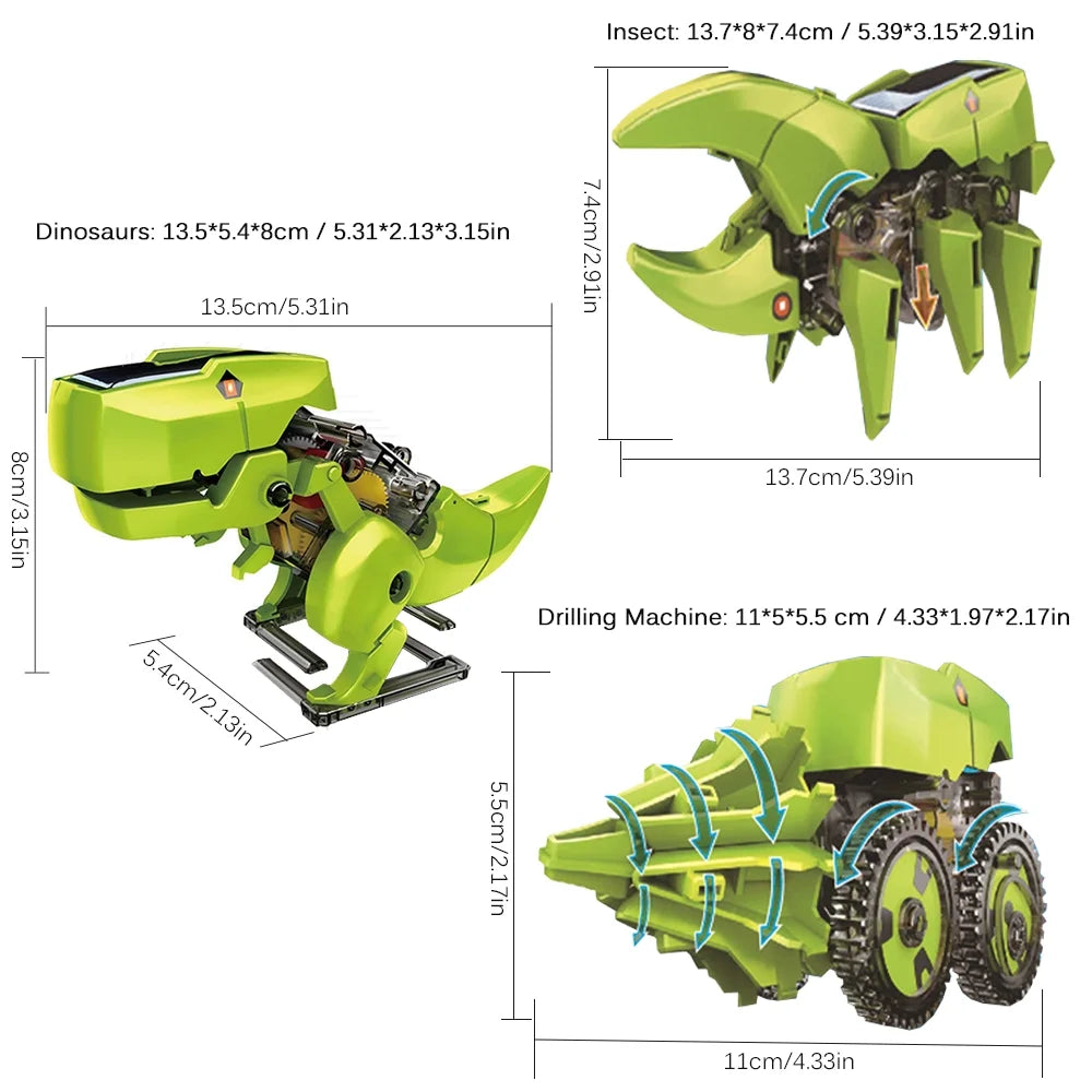 3 in 1 Solar Powered Robot Toy Set with STEM Science Experiment V592036