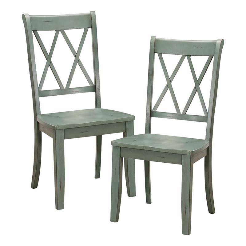 5-Piece Wood Dining Set in Natural and Teal P20355