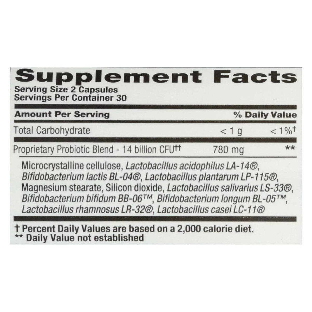 PB 8 Pro-Biotic Acidophilus 500 mg 60 Vegetarian Capsules Q792