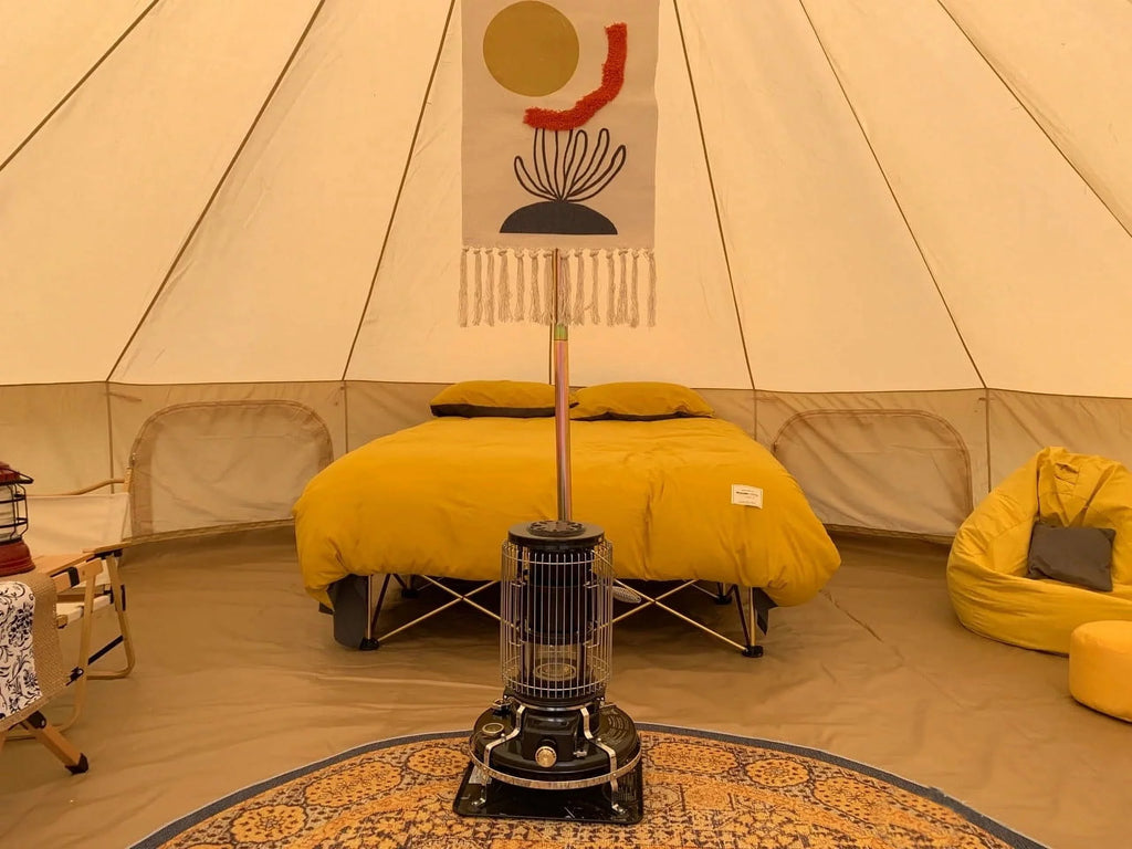 Waterproof 4-Season Cotton Canvas Bell Tent with Stove Hole G884752