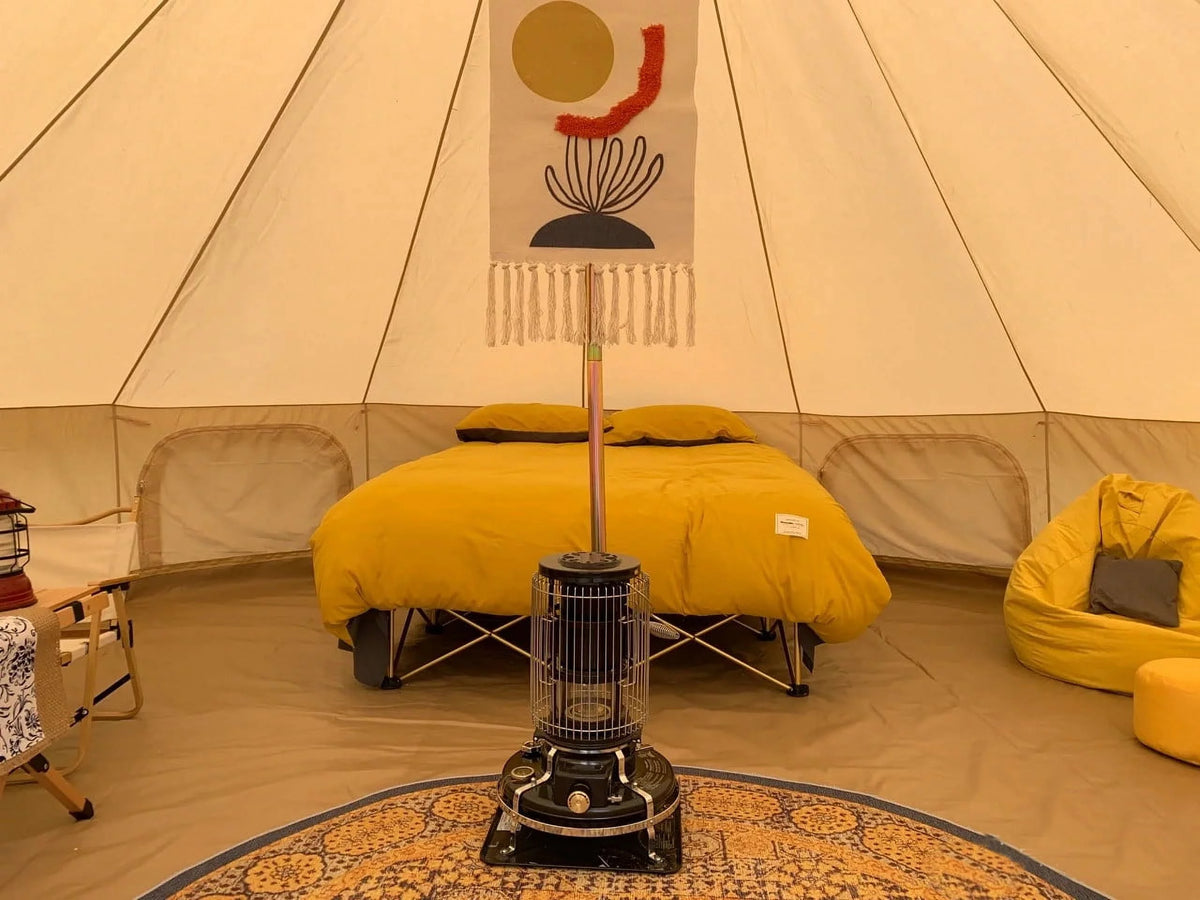 Waterproof 4-Season Cotton Canvas Bell Tent with Stove Hole G884752