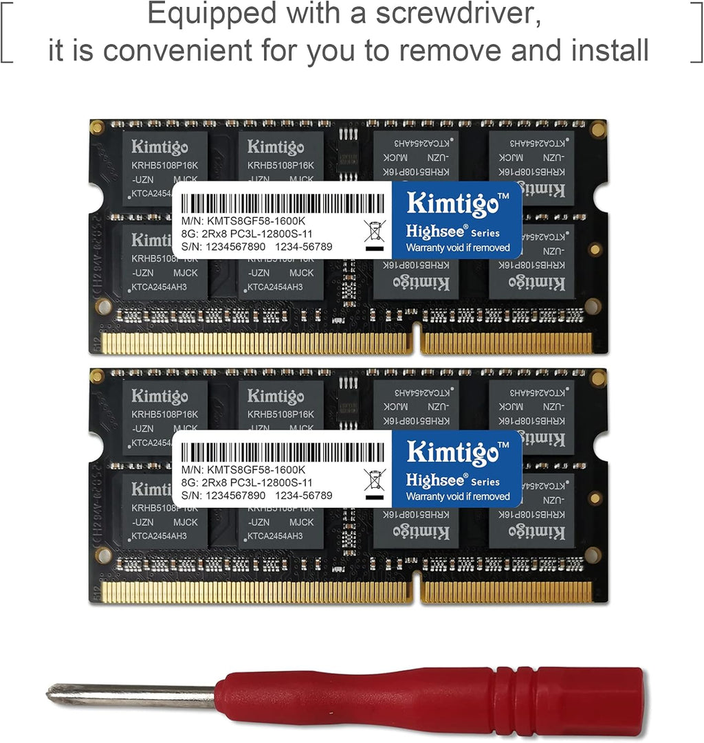 DDR3 16GB(2x8GB) Laptop Ram 1600MHz PC3-12800 Unbuffered SODIMM 204Pin 1.35V A482443