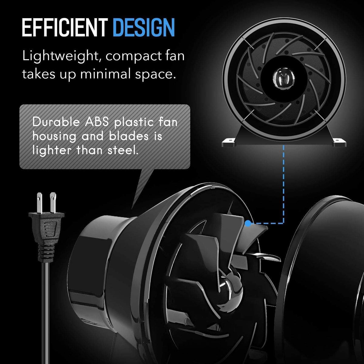 4 Inch 195 CFM Inline Fan Carbon Filter Ducting Combo Y573946