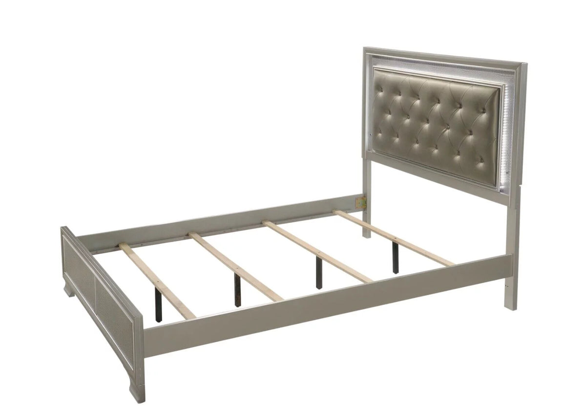 Queen Size Upholstered Panel Bed Chest Nightstand Set H12290