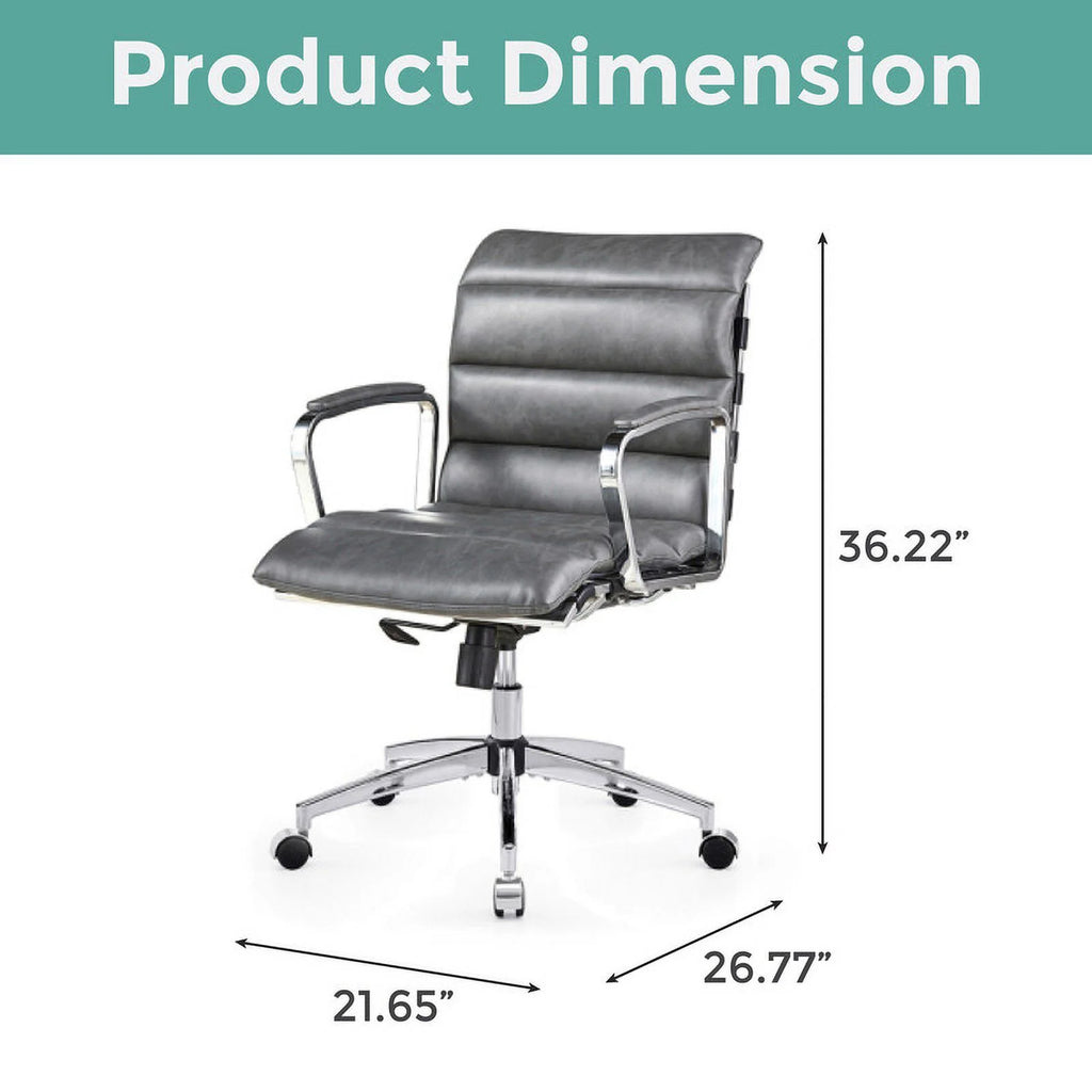 Antique Gray Metal Office Chair V903