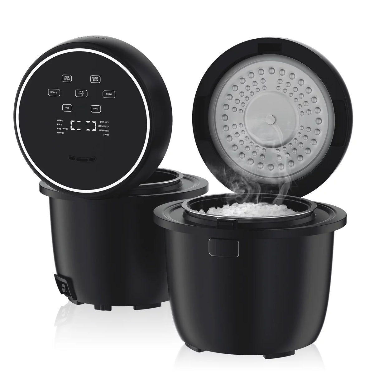 Black 3 Cup Rice Cooker with Steamer K996