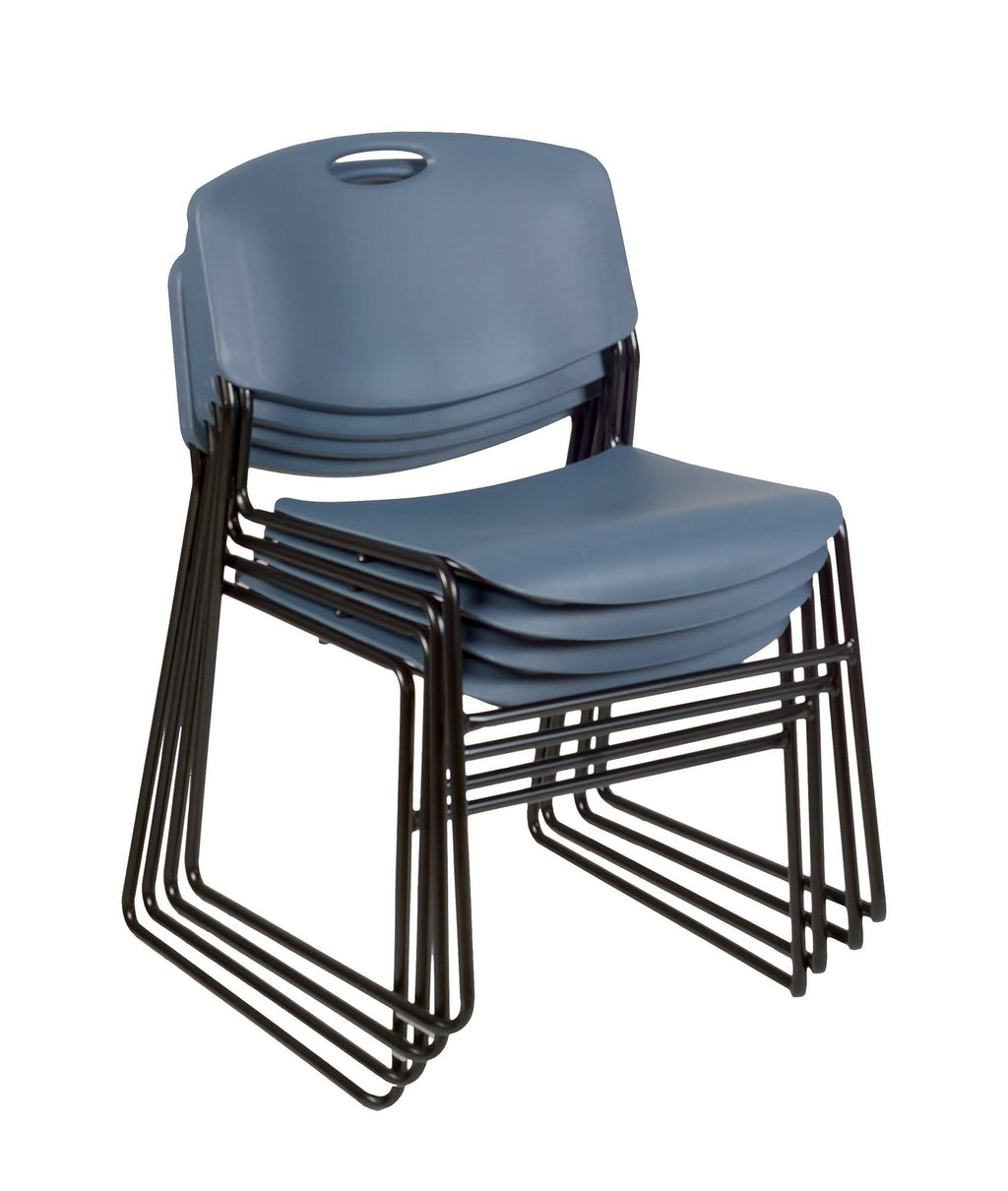 36x22 Round Breakroom Table with 4 Stack Chairs S543835