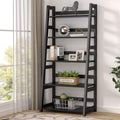 5-Tier White Ladder Bookshelf J2580