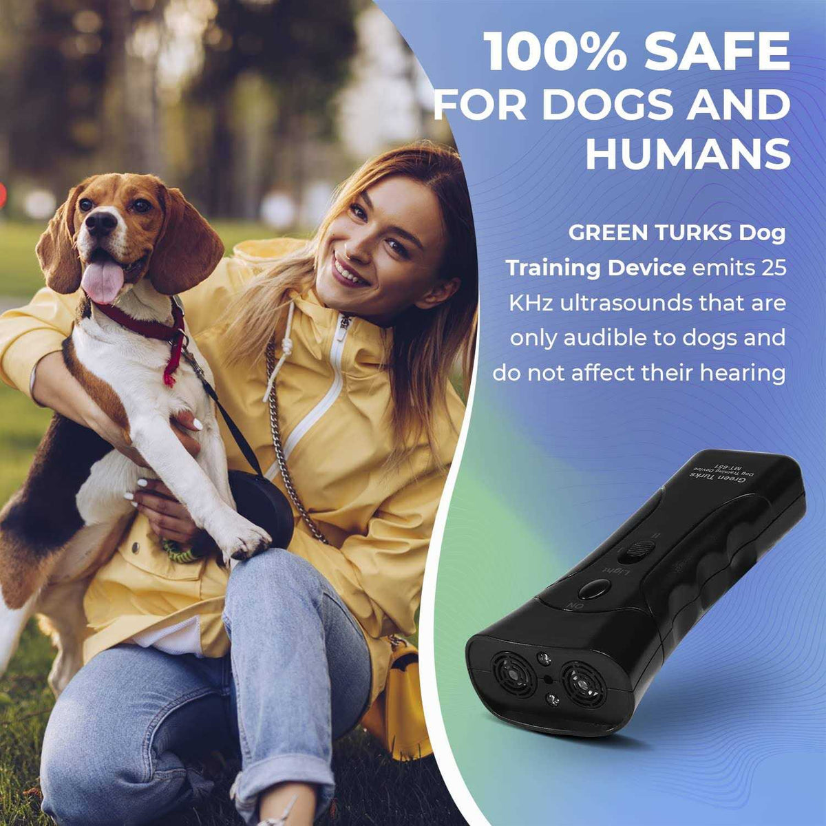 Handheld Anti Barking Dog Training Device with LED Dual Sensor Z76942