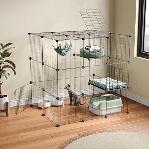 3-Tier Metal Wire Cat Cage Y205119