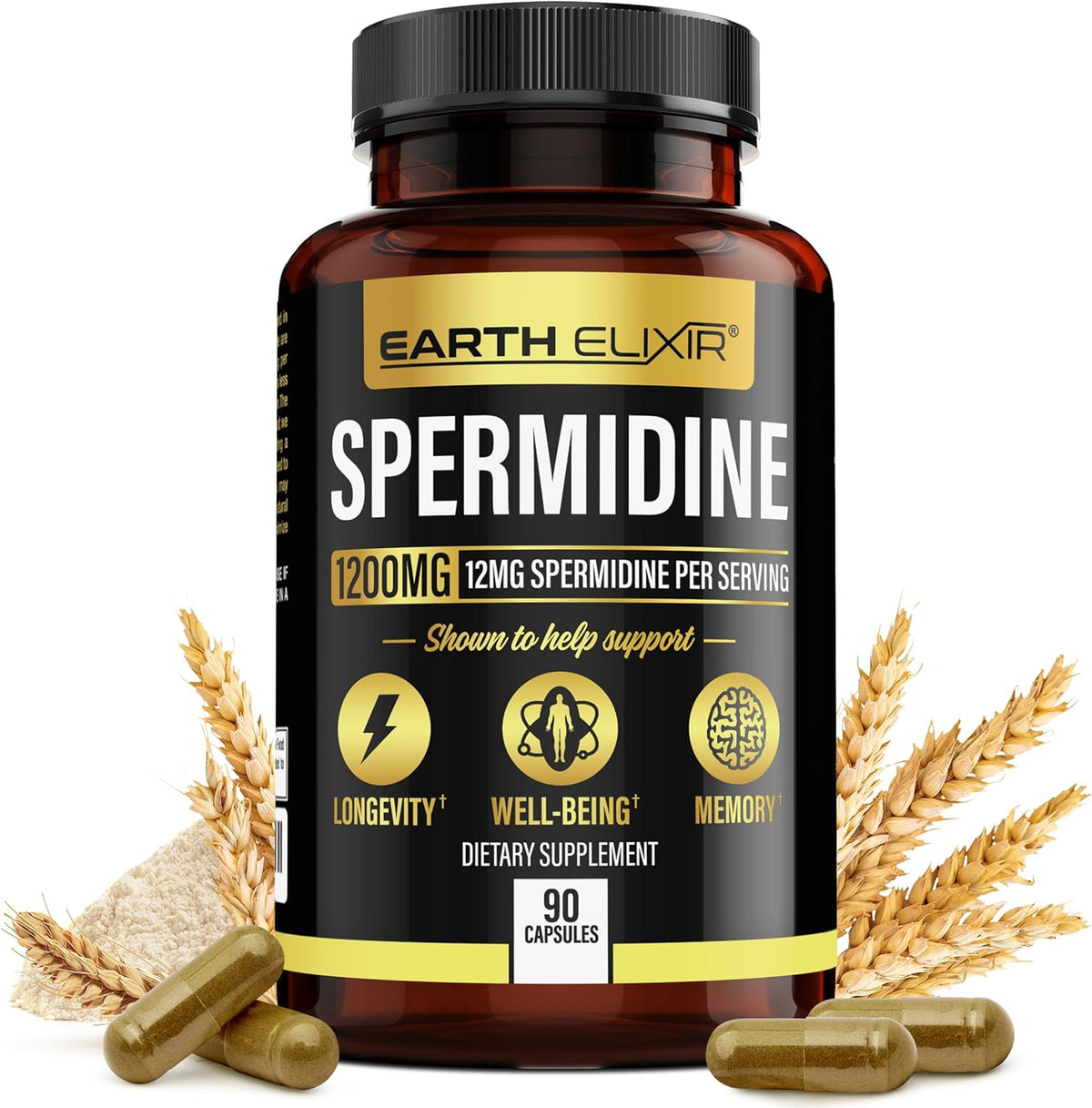 90 Capsules Spermidine Supplements 1200mg T28534