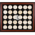 Mahogany Framed 30-Ball Display Case N7936